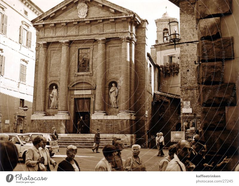 Sienna - Italy Tourist Attraction Europe Siena Religion and faith Mediterranean Sepia Black & white photo