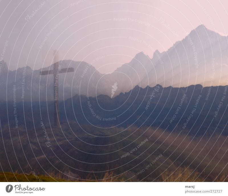 Zoom zoom Far-off places Freedom Mountain Hiking Nature Landscape Sky Cloudless sky Horizon Sunrise Sunset Summer Autumn Beautiful weather Rock Alps