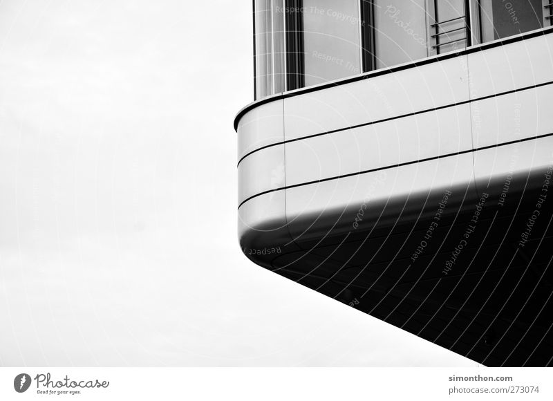 buildings Facade Style Duisburg Broker Flat (apartment) Habitat Dramatic Worm's-eye view Gray Bright Simple Modern art Architecture Modernization