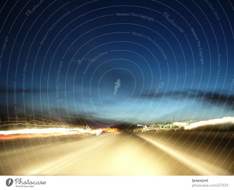 freeway Speed Twilight Long exposure Light Asphalt Transport Dusk