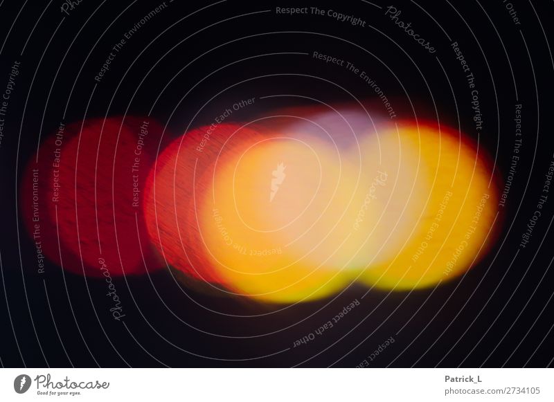 Abstract light forms from road traffic Circle Creativity Light (Natural Phenomenon) Reflection Blue White Red Yellow flare Lens flare Dark Exceptional