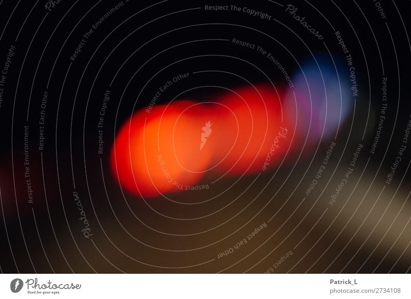 Abstract light forms from road traffic Circle Creativity Light (Natural Phenomenon) Reflection Blue White Red Yellow flare Lens flare Dark Exceptional