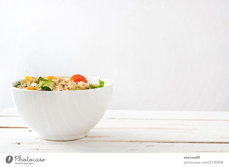 Quinoa bowl with tomatoes, zucchini and lime quinoa Vegan diet Vegetable Tomato Spinach Bowl Healthy Eating Diet Heap Grain Agriculture Preparation Crunchy