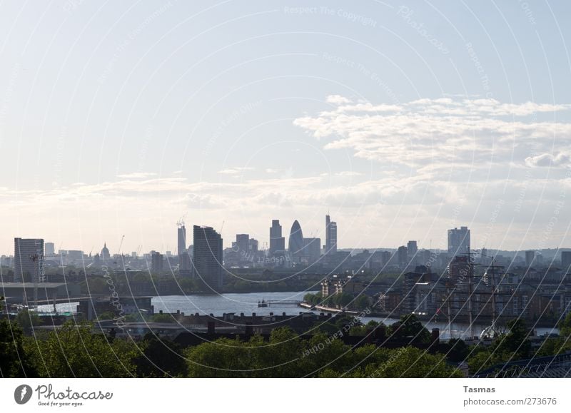 London Town Great Britain England Capital city Skyline Colour photo Exterior shot Deserted Copy Space top Day Light Panorama (View) Themse City trip River