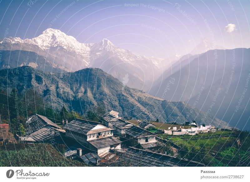 Washing day in Ghandruk Well-being Contentment Relaxation Vacation & Travel Adventure Far-off places Freedom Sightseeing Expedition Mountain Hiking Environment