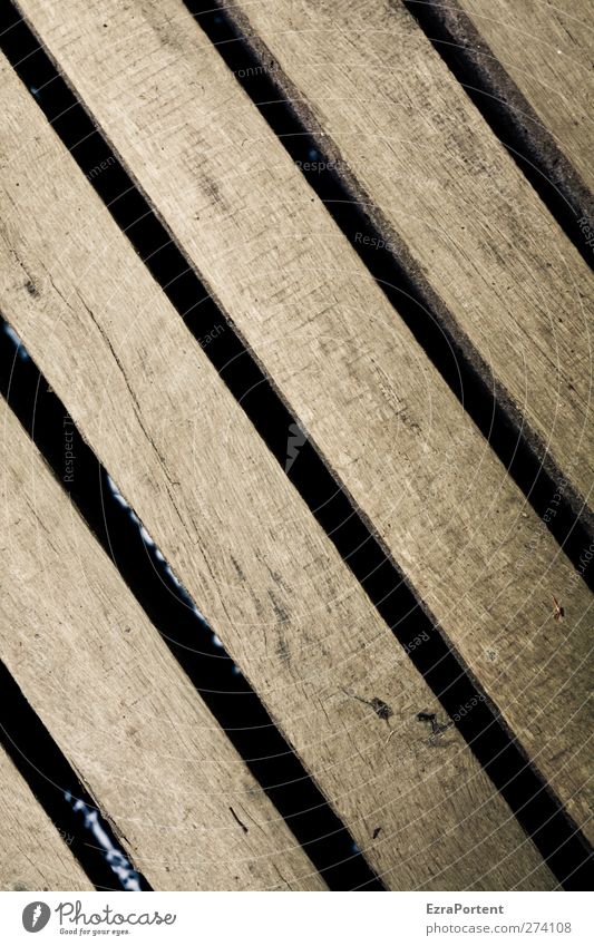 interspace Wood Line Brown Footbridge Diagonal Wooden board Column Minimalistic Abstract Subdued colour Exterior shot Deserted Day