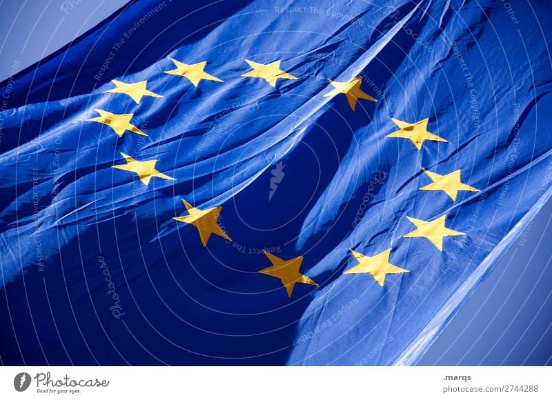 European flag Sign Flag Star (Symbol) Identity Politics and state Colour photo Exterior shot Deserted Isolated Image Neutral Background