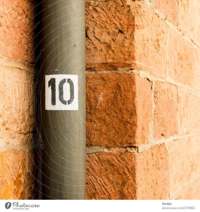 10 Wall (barrier) Wall (building) Sandstone Corner Downspout Stone Metal Digits and numbers Authentic Red Symmetry Town Niche Stone wall Perspective