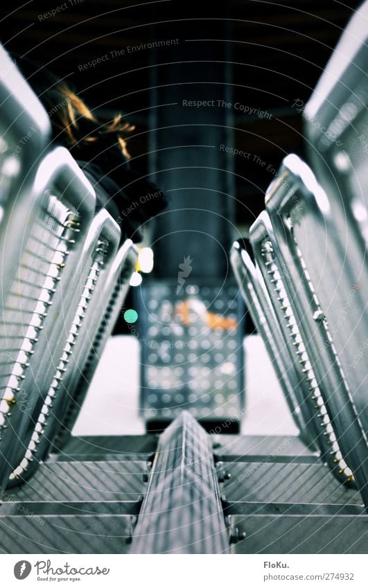 while you keep waiting and waiting and ... Passenger traffic Wait Chair Shelter Concourse Metal Sit Seating Grating Metal grid Glittering Colour photo