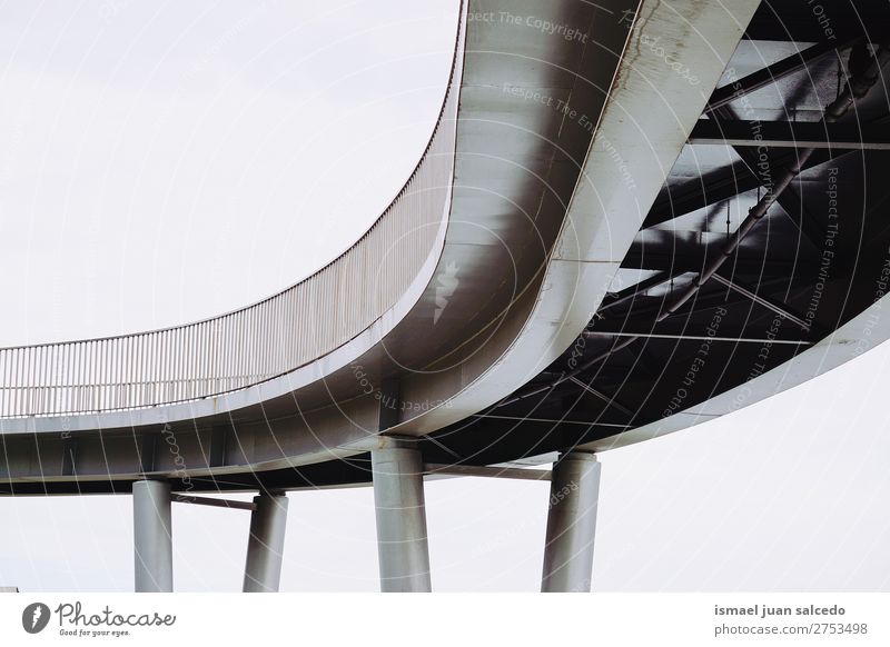 bridge achitecture in the city Bridge Architecture Lanes & trails Street City Park Exterior shot Fence Structures and shapes construction background Bilbao