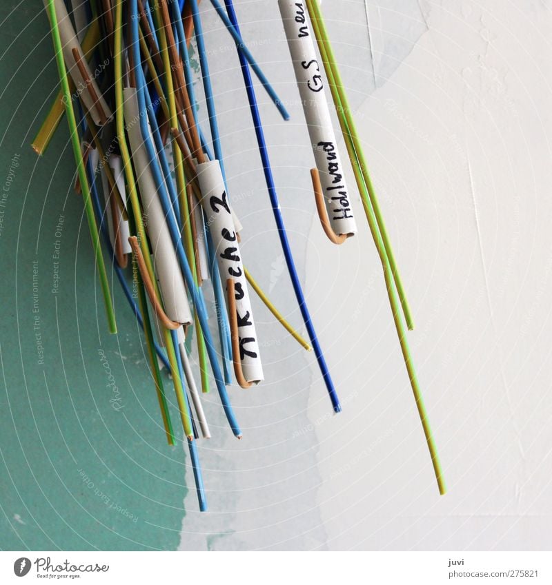 cable seizure Cable Technology Energy industry Characters Signs and labeling Network Blue Brown Yellow Gray Green Black White drywall Line Lettering