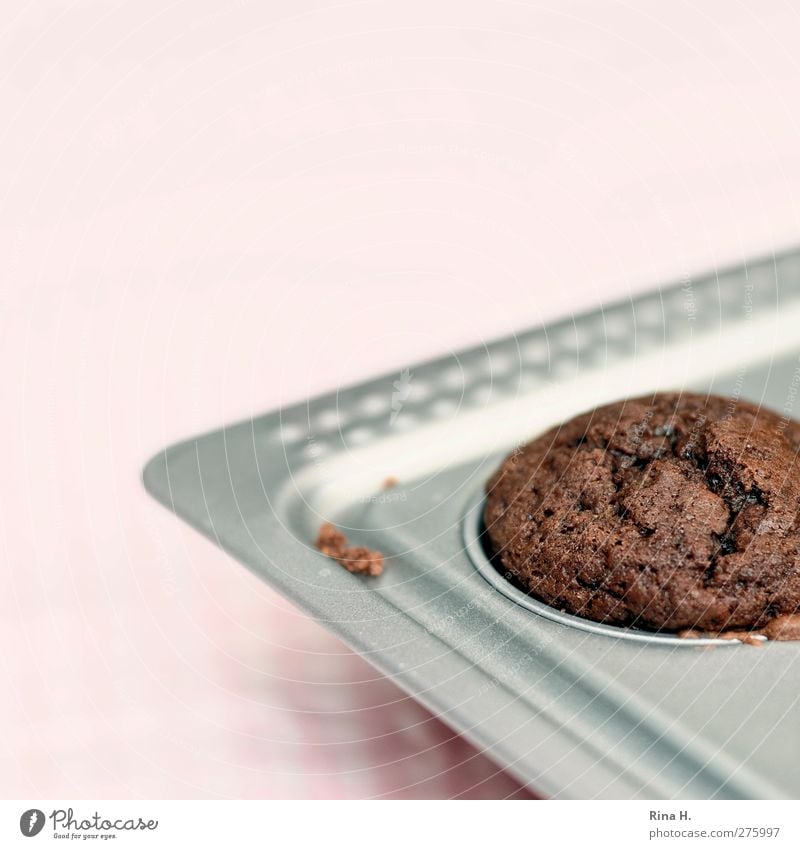 In the bakery II Dough Baked goods Cake Muffin Delicious Sweet Joie de vivre (Vitality) Chocolate Baking tin tablecloth Deserted Shallow depth of field