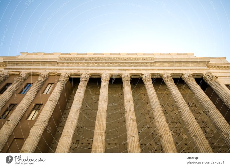 antique Architecture Culture Cloudless sky Rome Italy Ruin Manmade structures Building Old Perspective Vacation & Travel Tourism Antiquity Temple Historic