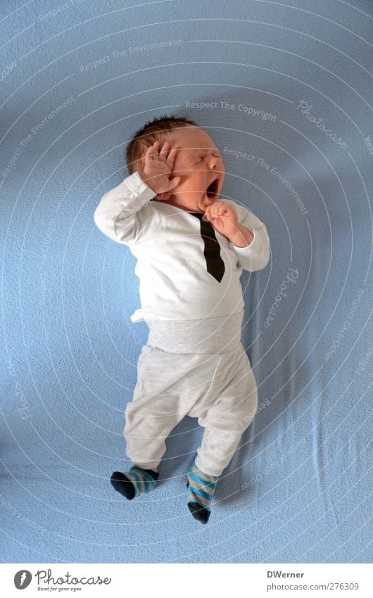 The main thing is that the tie sits :-) Beautiful Life Well-being Contentment Relaxation Child Baby Toddler 1 Human being T-shirt Pants Tie To enjoy Smiling Lie