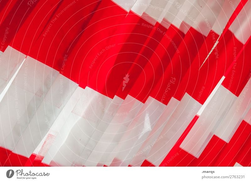 cordon Construction worker Construction site Sharp-edged Simple Red White Colour Barrier Colour photo Exterior shot Close-up Pattern Deserted Copy Space left