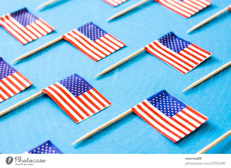 USA flags pattern on blue background. Sign Stripe Flag Blue Red White American Flag Patriotism Independence Day Pattern Background picture Veteran's Memorial