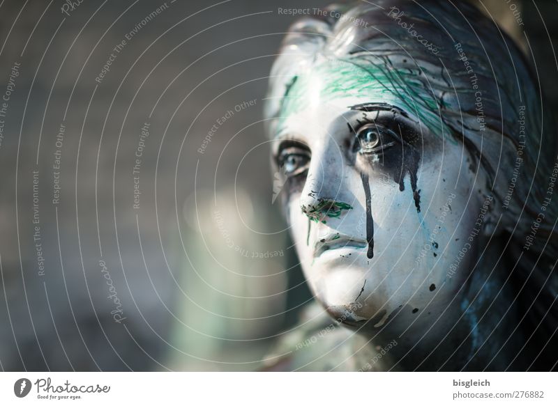 tearful II Berlin Germany Europe Monument Schiller Park Schiller monument Looking Cry Gray White Sadness Grief Distress Colour photo Subdued colour