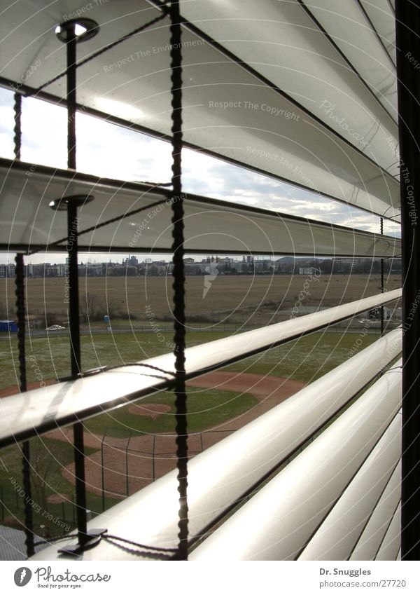 Stripe View Karlsruhe Window Baseball Old airport university of cooperative education kneeling baseball field Venetian blind