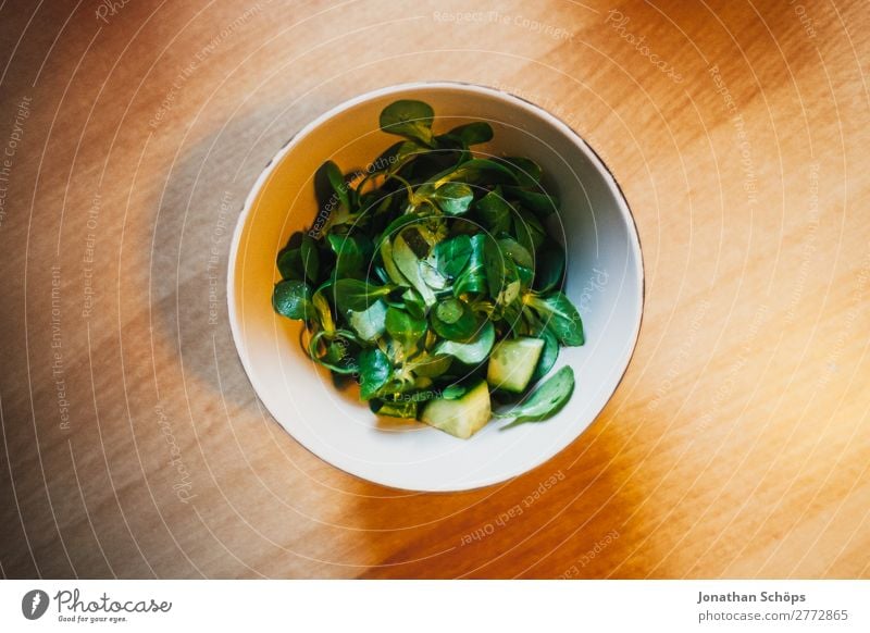 Lamb's lettuce in a bowl on the table Food Lettuce Salad Nutrition Vegetarian diet Bowl Healthy Health care Healthy Eating Contentment Living or residing Plant