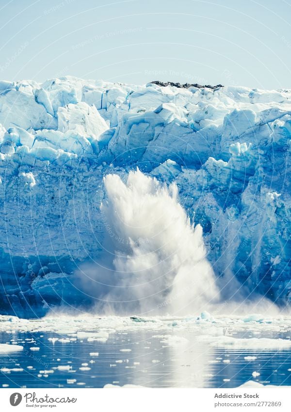 Ice splashes on glacier Glacier Water Iceberg Cold North The Arctic Structures and shapes Nature Background picture Landscape Frozen Environment Winter