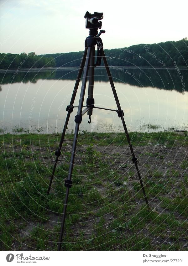 Photo with tripod Tripod Lake Lake Baggersee Wörth am Rhein Rhineland-Palatinate Things Water gold ground National Park Maximilian sow