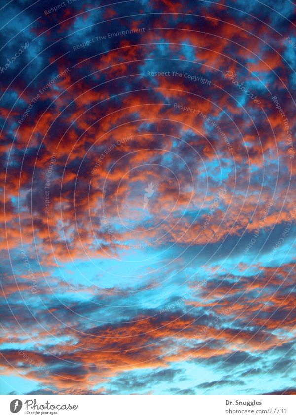 Heavenly play of colours 1 Clouds Red Bad weather Play of colours Sky Blue Evening