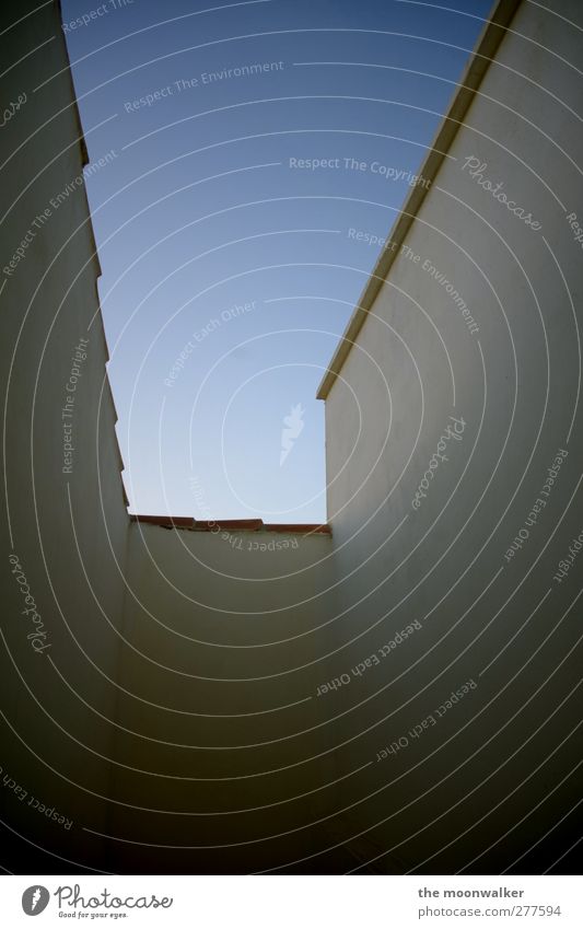 With corners and edges Sky Cloudless sky Sunrise Sunset Summer Beautiful weather Almunecar Spain Andalucia Deserted House (Residential Structure) Detached house