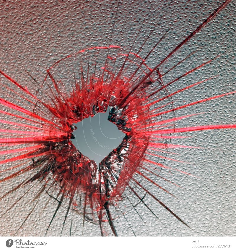 red shot Design Jump Red Idea Arrangement Destruction bullet hole Broken Glass semitransparent see through something Background picture Concentric forensics