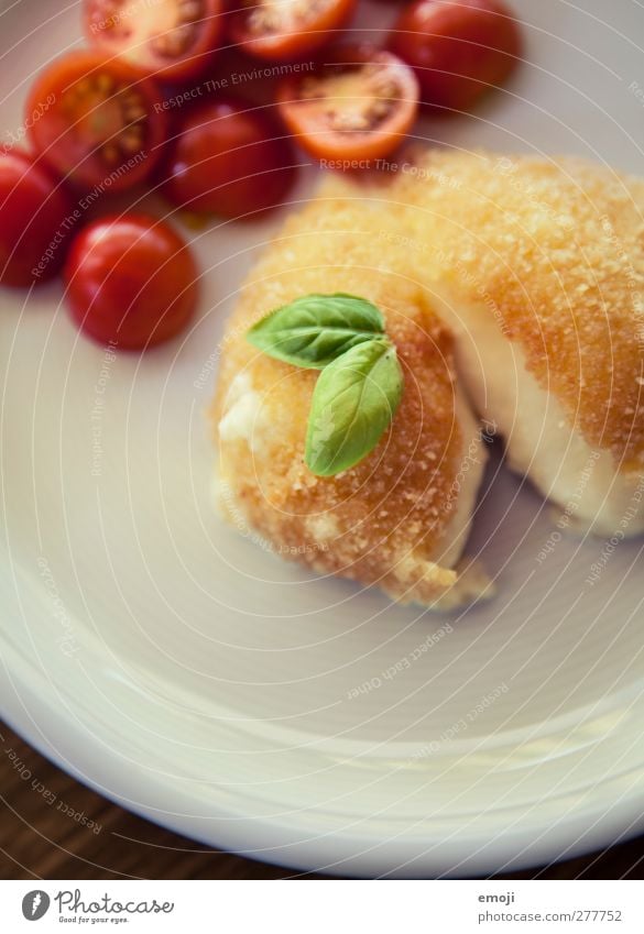 Mozzarella, breaded Cheese Vegetable Nutrition Lunch Vegetarian diet Slow food Delicious Colour photo Interior shot Close-up Deserted Copy Space bottom Day