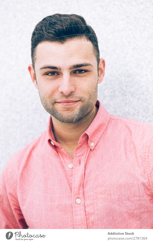 Handsome Businessman Against Wall 20s Adults Attitude Businesspeople Businessperson Caucasian Close-up Self-confident Corporate Day Focus Foreground Formalwear