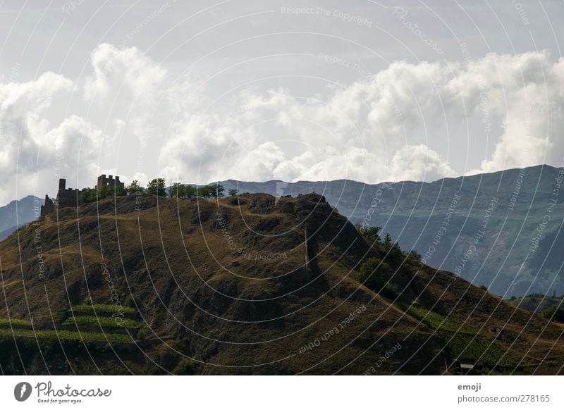 Sion / Sion [CH] Environment Nature Landscape Sky Clouds Hill Old Exceptional Landmark Switzerland Colour photo Exterior shot Deserted Day Panorama (View)