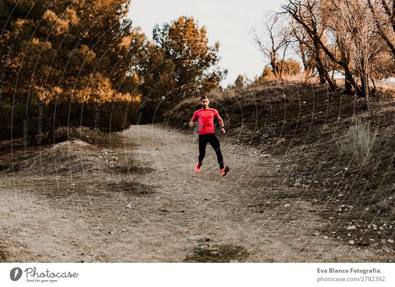 runner man goinng down a mountain Lifestyle Leisure and hobbies Sports Climbing Mountaineering Track and Field Hiking Human being Masculine Young man