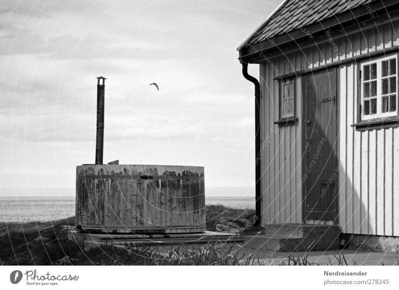 bathing day Healthy Wellness Relaxation Calm Cure Steam bath Whirlpool Landscape Coast Ocean Fishing village House (Residential Structure) Building Architecture