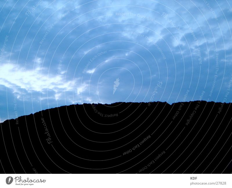 morning sky Hill Night Tree Dark Eerie Clouds Cold Wind Heidelberg Vantage point Mountain Fear Panic Shadow Blue dawn KDF