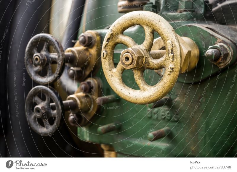 Valves on a steam truck. Professional training Work and employment Craftsperson Workplace Economy Agriculture Forestry Industry Business Company Machinery