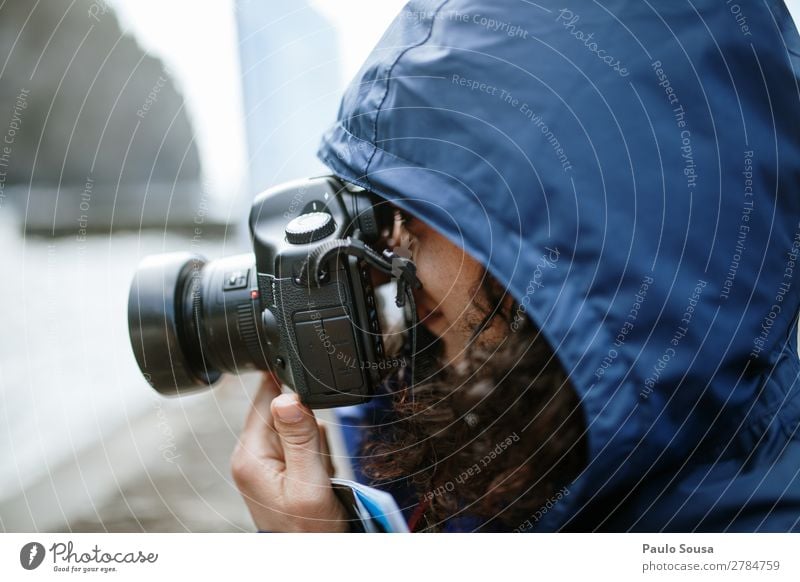 Woman taking photograph Photography Photographer Travel photography travel Caucasian 30 - 45 years Adults Vacation & Travel Colour photo Young woman Tourist