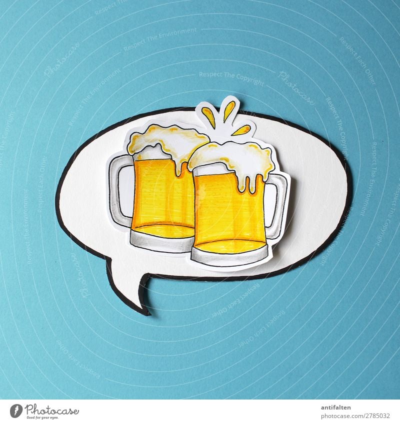 Beer here, beer here... Beverage Drinking Alcoholic drinks Beer mug Lifestyle Design Joy Leisure and hobbies Handicraft Draw Illustration Vacation & Travel