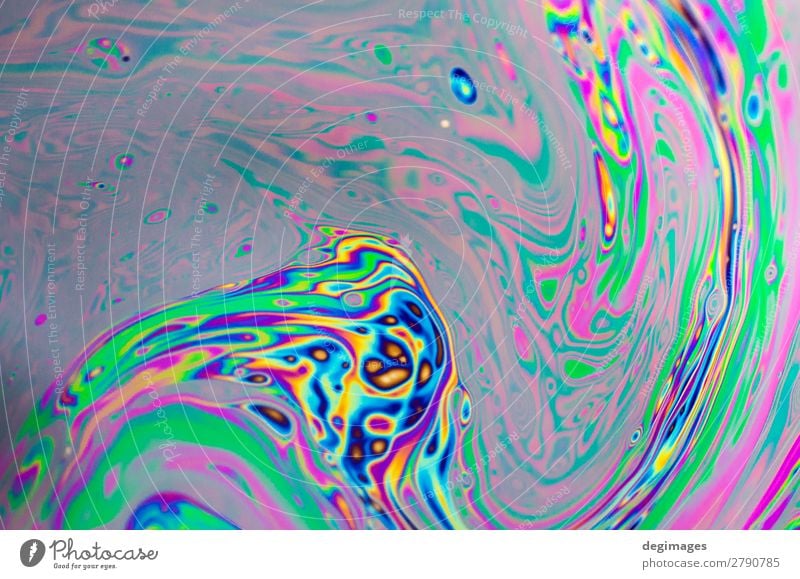 Colour spectrum abstract background. Rainbow colours. Art Bright Crazy Blue Consistency oil Soap bubble psychedelic iridescent light liquid water colorful