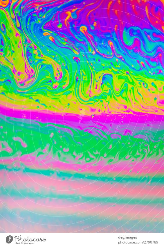 Colour spectrum abstract background. Rainbow colours. Art Bright Crazy Blue Consistency oil Soap bubble psychedelic iridescent light liquid water colorful