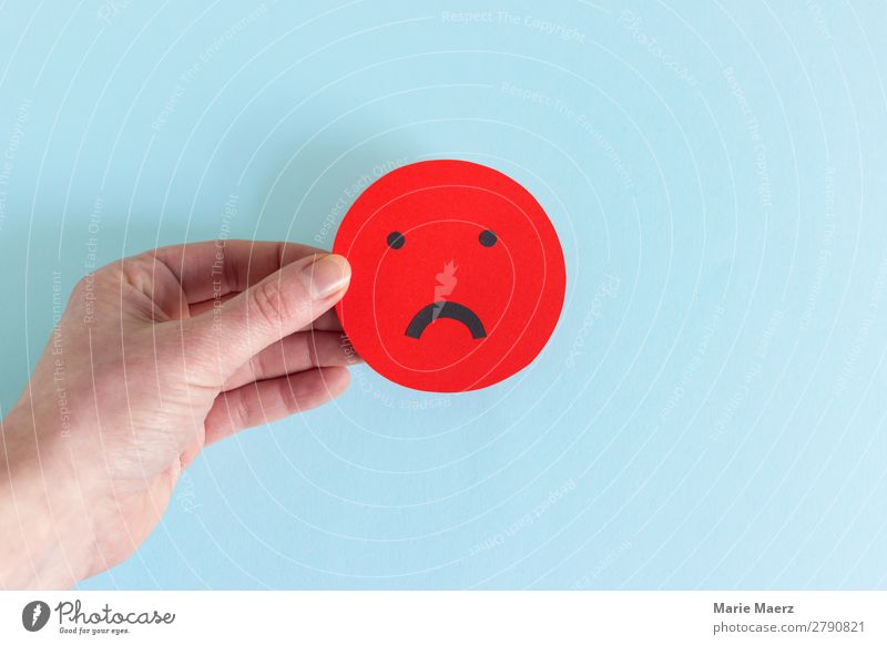 Unhappy Smiley - Bad Customer Rating Sign Utilize Communicate Cry Simple Anger Blue Red Emotions Vice Grief Disappointment Aggravation Frustration Advice