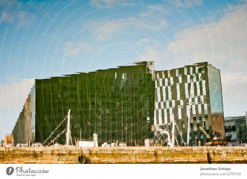 Liverpool Reflections V Town Port City Harbour Surrealism Mirror image Water Surface of water House (Residential Structure) Building Office building High-rise