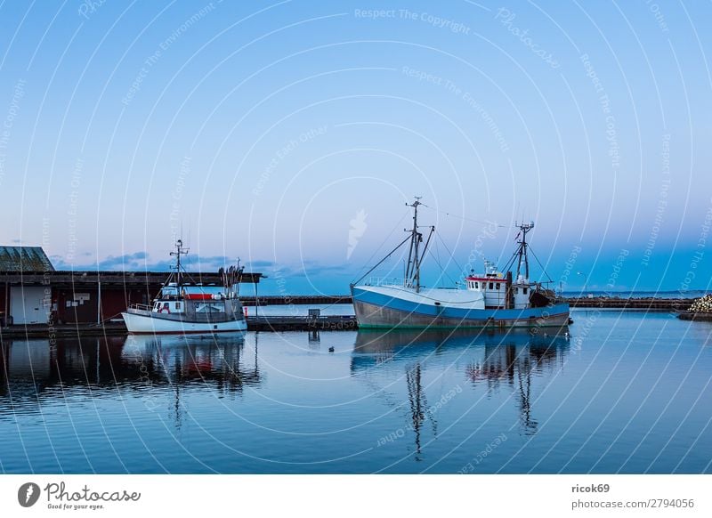 View of the harbour of Klintholm Havn in Denmark Relaxation Vacation & Travel Tourism House (Residential Structure) Nature Landscape Water Clouds Coast