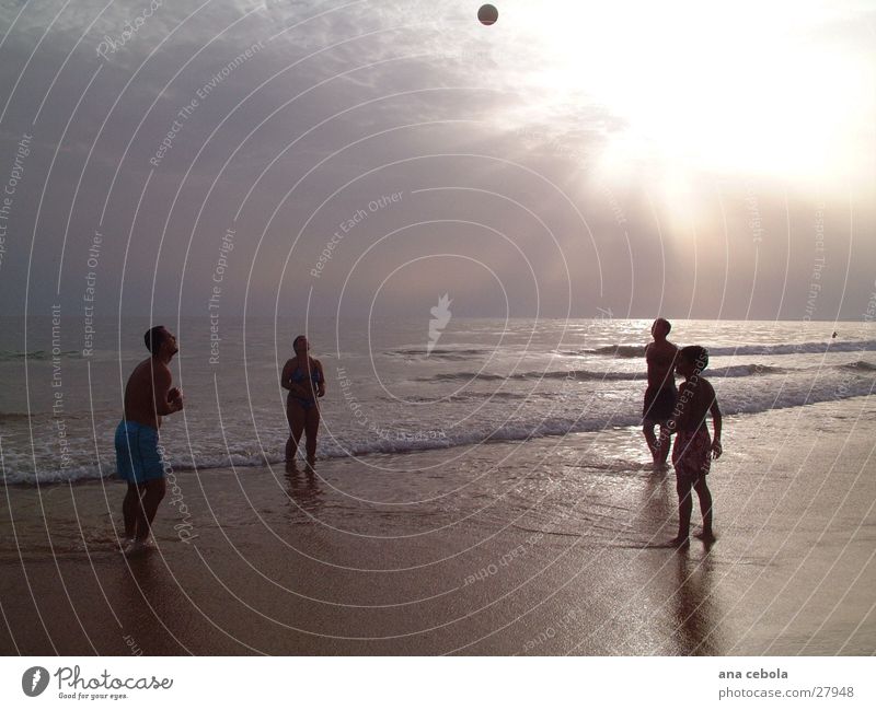 Beach 1 Sunset Nature playing with ball Water Sand