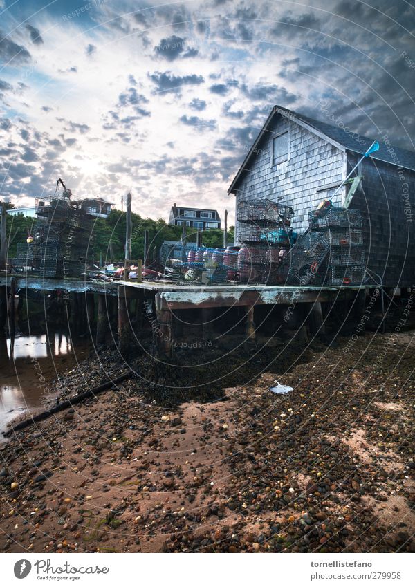 hdr photo marthas vineyard fishing lobster trap marine Building dock equipment House (Residential Structure) Idyll lobster cage Quaint Relaxation Shed water