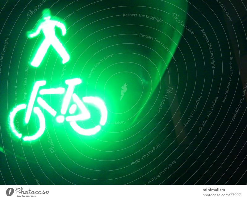 It doesn't get greener. Traffic light Green Light Electrical equipment Technology ampelmännchen