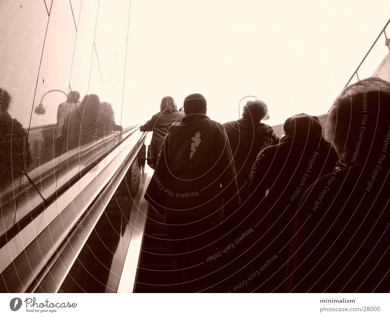 upstairs Underground Cologne Escalator Transport Rush hour