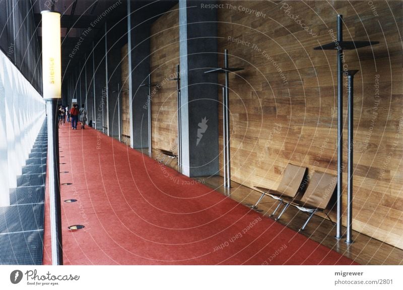 National Library Paris (1) Wood Light Concrete Carpet Red Brown Leather Calm Loneliness Architecture Metal Chair