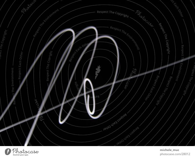 Long-term illumination #1 Long exposure Light White Night Spiral Line Moon