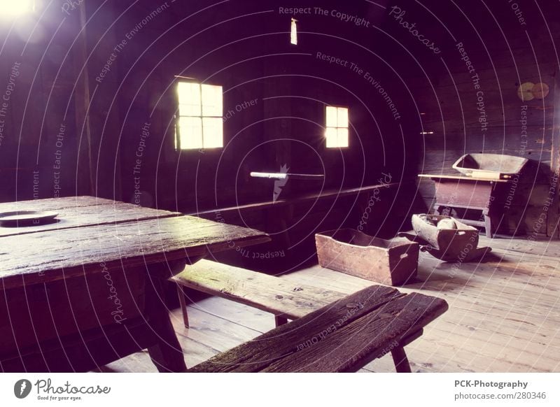 farm House (Residential Structure) Hut Window Old Violet Black Wood Floor covering Car Window Visual spectacle Back-light Interior shot Old times