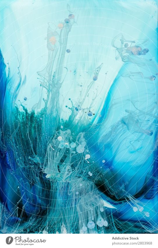 Abstract flow of liquid paints in mix Flow Painting (action, artwork) Liquid Mix Background picture Movement Surface slow Watercolor Fluid Transparent Art